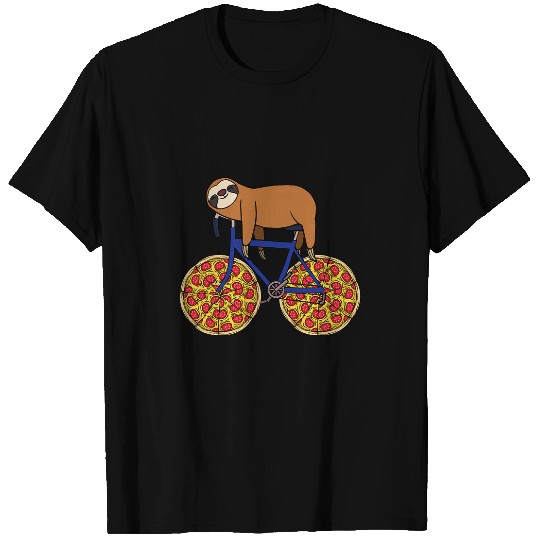 Sloth Pet Gift Pizza Cycling Theme Jersey T-Shirts