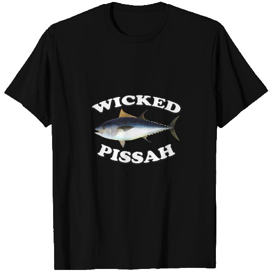 Fishing Fun Wicked Pissah Bluefin Tuna Illustration Fishing Angler Gear T-Shirts