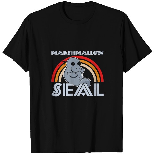 Manatee Pet Seal Gift Marshmallow Seal Funny Marine Biologist vintages Manatee Pun T-Shirts