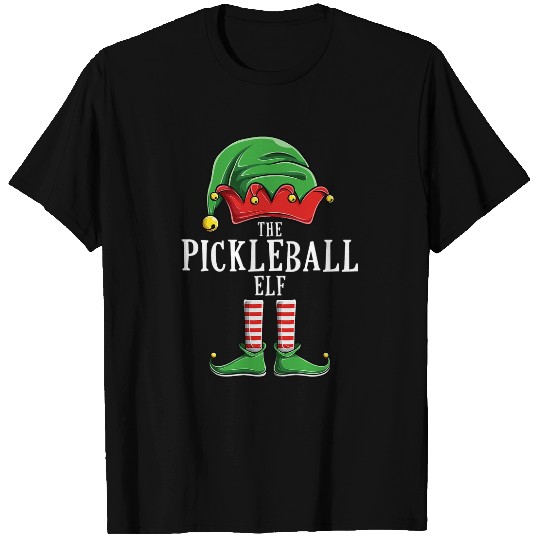 Sport Pickleball Pickleball Elf Family Matching Group Elves Funny Christmas T-Shirts