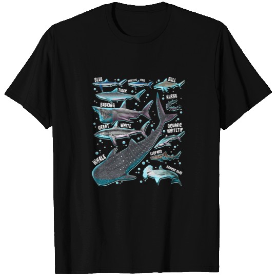 Shark Pet Species Shark Gifts Shark Faces Tee Marine Biology T-Shirts