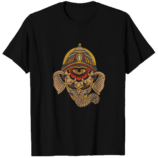 Elephant Mammal Yoga Spiritual Hindu God Ganesha elephant head T-Shirts