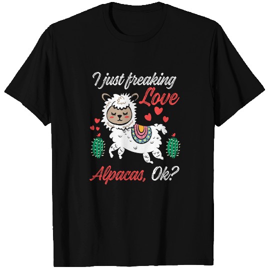 Llama Pet I Just Freaking Love Alpacas Alpaca Owners T-Shirts
