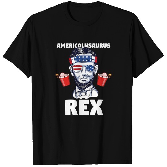 Dinosaur Pet Americolnsaurus rexs Abraham Lincoln T-Shirts