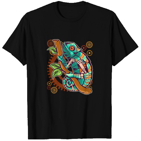 Chameleon Pet Steampunk Hat Mechanical Retro Look Steampunk T-Shirts