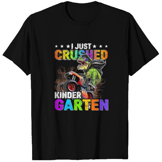 Dinosaur Pet I Crushed Kindergarten Graduation Dinosaur Monster Truck Boy T-Shirts