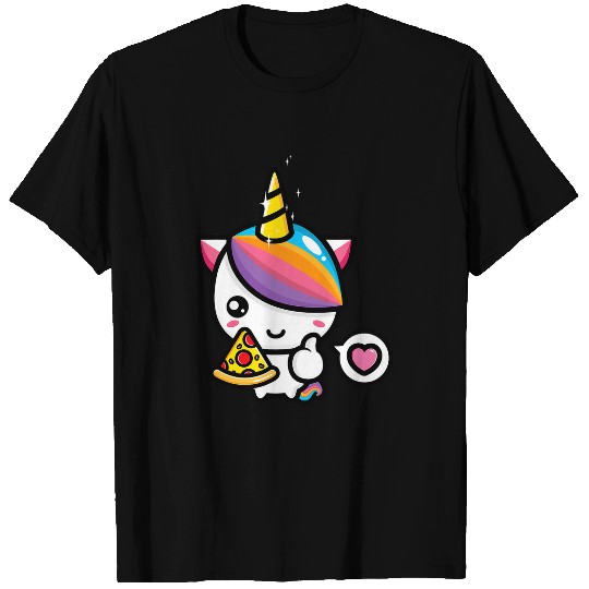 Unicorn Pet with Pizza Pizza T-Shirts