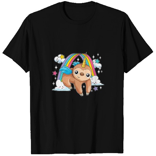 Sloth Pet Gift Unicorns Magical Cute Zoo Animal Slothicorn Rainbow Unicorns T-Shirts