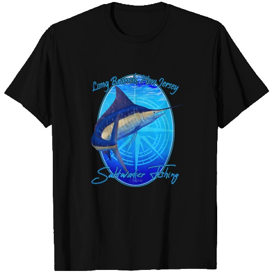 Fishing Fun Long Branch New Jersey Billfish Saltwater Fishing T-Shirts