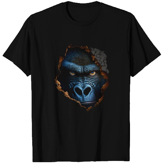 Gorilla Pet Face Wall Animal Print Art Animal Lover Gorilla T-Shirts