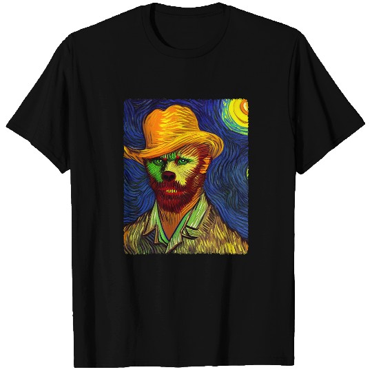 Coyote Mammal Werewolfs SelfPortrait Full Moon Halloween TRICK OR TREAT T-Shirts