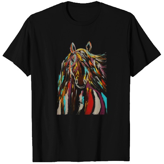 Horse Pet Fortitude Horse Painting Art T-Shirts