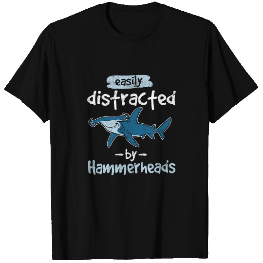 Shark Pet Easily Distracted By Hammerheads Hammerhead Shark Sphyrna T-Shirts