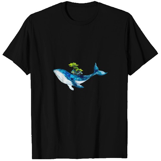 Whale Pet Humpback Whale Marine Life Ocean Nature Sea Blue Waves 1 T-Shirts