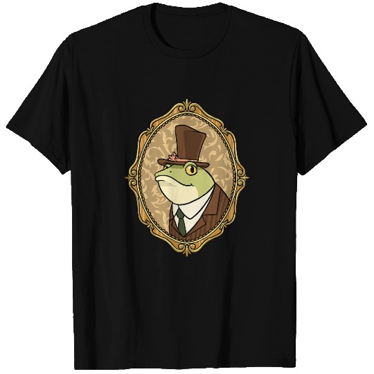 Frog Pet Cottagecore Aesthetic Baroque Period Frog Toad Goblincore T-Shirts