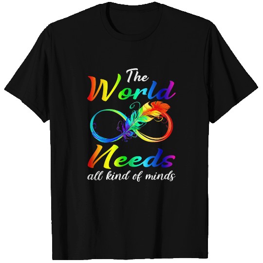 Autism Puzzle The World Needs All Kinds Of Minds Autism Neurodiversity T-Shirts
