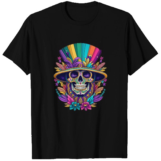 Mardi Gras Skull Top Hat New Orleans Witch Doctor Voodoo 23 T-Shirts
