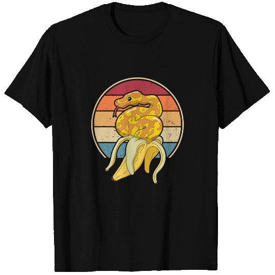 Python Pet Retro Pythonidae Snake Owner Snake Lover Banana Ball Python T-Shirts