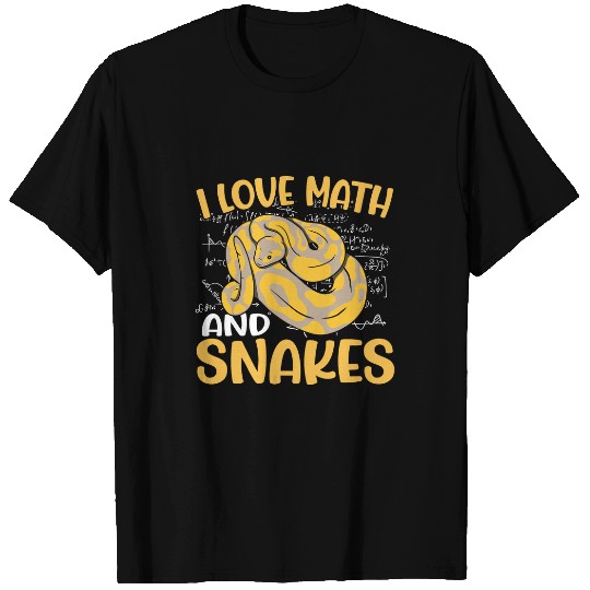 Python Pet Reptile Python Serpent School I Love Math And Snakes T-Shirts