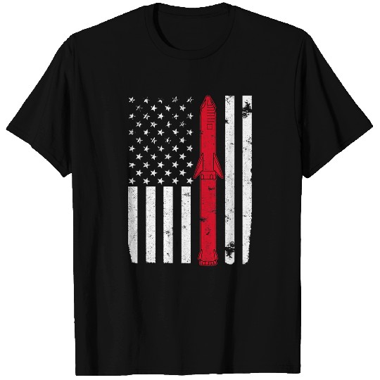 Astronaut Job Starship American Flag Moon Occupy Mars Space Explorer T-Shirts
