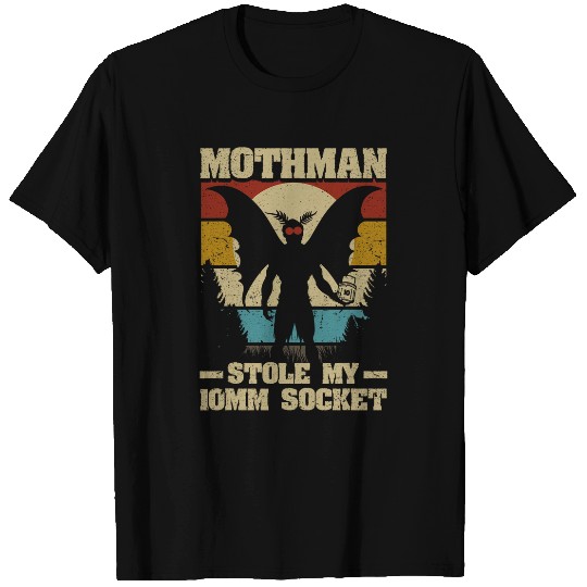 Mothman Stole my 10mm Socket Funny Mechanic Crytids T-Shirts