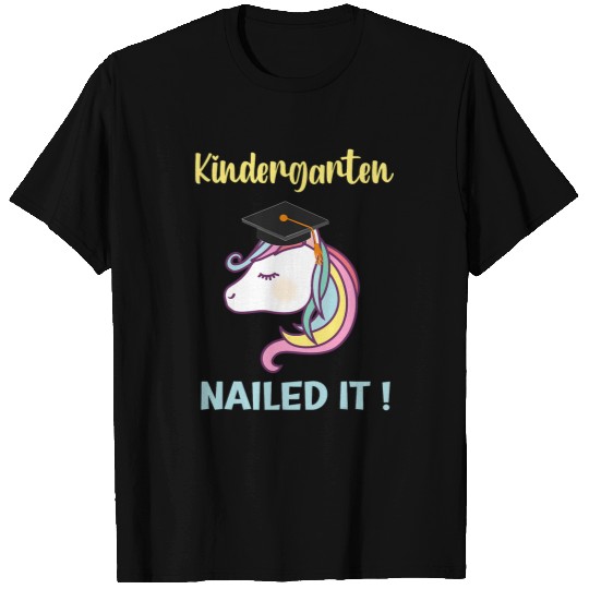 Horse Pet Kindergarten Nailed It Rainbow Diploma Horse Face T-Shirts