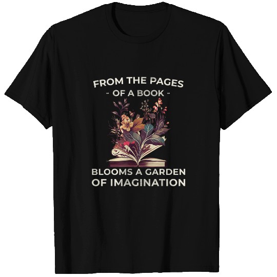 Book Fun Garden Reading Funny Wildflowers Book Reading 9 T-Shirts