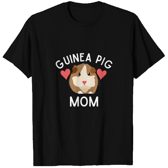 Guinea Pig Pet Mom Lover Gift Red Hearts Funny Pet Owner T-Shirts