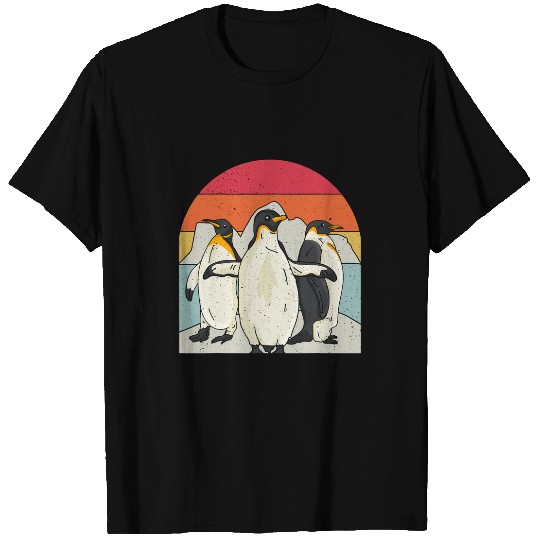 Penguin Pet On Iceberg Retro Style Vintage Zookeeper T-Shirts