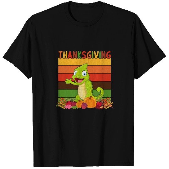 Chameleon Pet Thanksgiving Decor Chameleon Lovers Thanksgiving Party T-Shirts