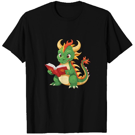 Book Fun Dragon is reading a Book Reading Chinese Dragon T-Shirts