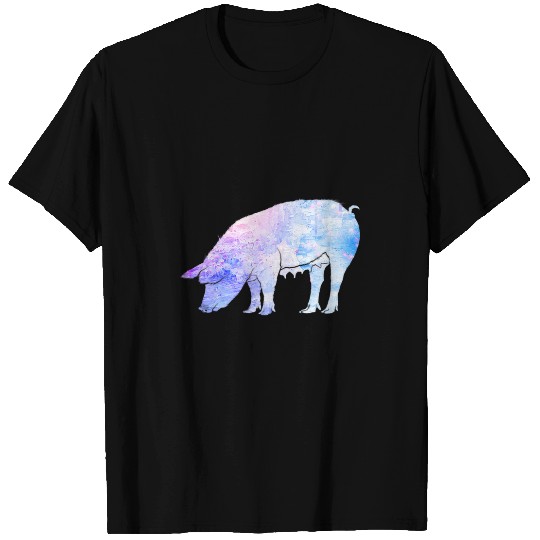 Pig Pet Watercolor Pig Farmer Farming Animal Lovers Agriculture 01 T-Shirts