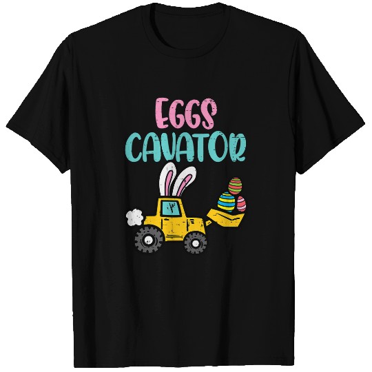 Excavator Fun Easter Excavator Eggs Cavator Construction Boy Toddler Youth T-Shirts