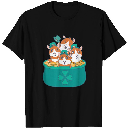 Guinea Pig Pet St Patricks Day Guinea Pig In Pot Of Luck Leprechauns T-Shirts