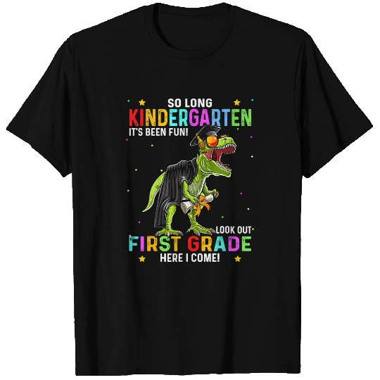 Dinosaur Pet So Long Kindergarten Hello 1st Grade Dinosaur Boy Graduation T-Shirts