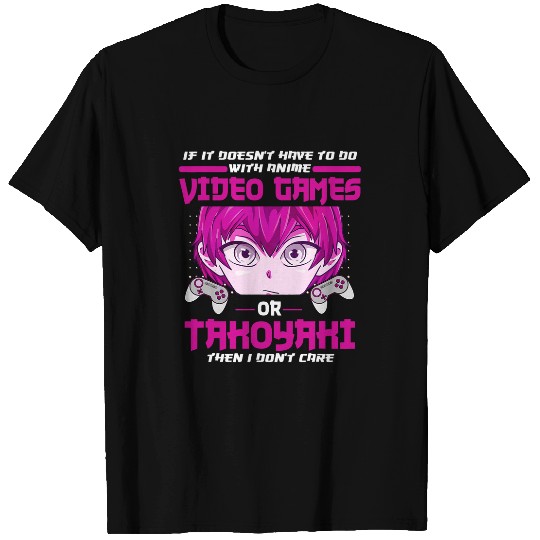 Octopus Pet Anime Videogames or Takoyaki Gamer Octopus Balls Gaming T-Shirts