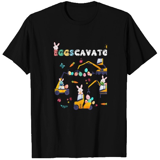 Excavator Fun Easter Day Egg Hunt for Boys Toddlers 4 T-Shirts