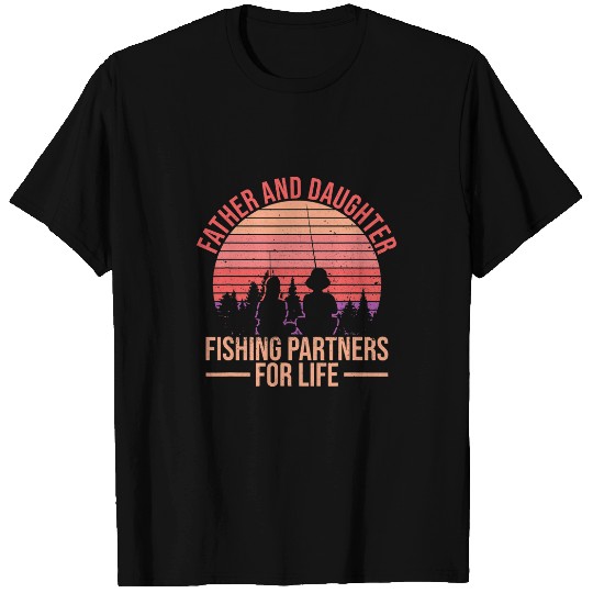 Fishing Fun Dad and Daughter Fishing Partners for Life Fischer Fathers Day T-Shirts