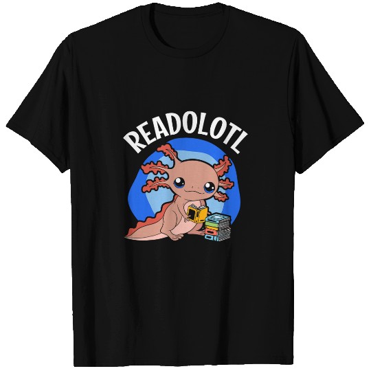 Book Fun Amphibian Salamander Readolotl Book Reading Bookworm Axolotls T-Shirts