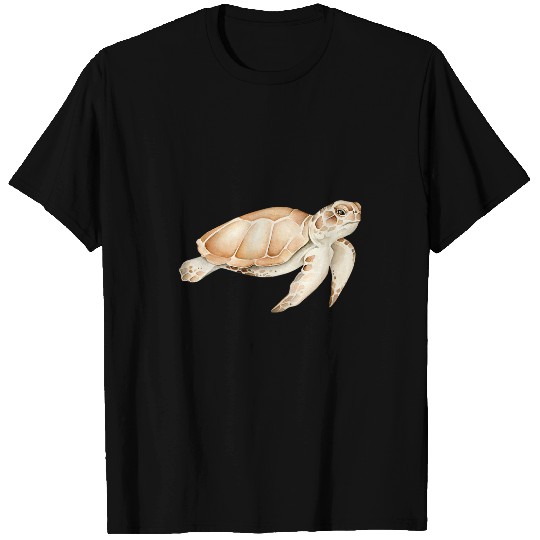 Turtle Pet Cute Aquarell Watercolor Sea T-Shirts