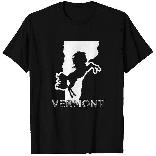 Horse Pet State Vermont Equine Equestrian Horseback Horse Lover T-Shirts
