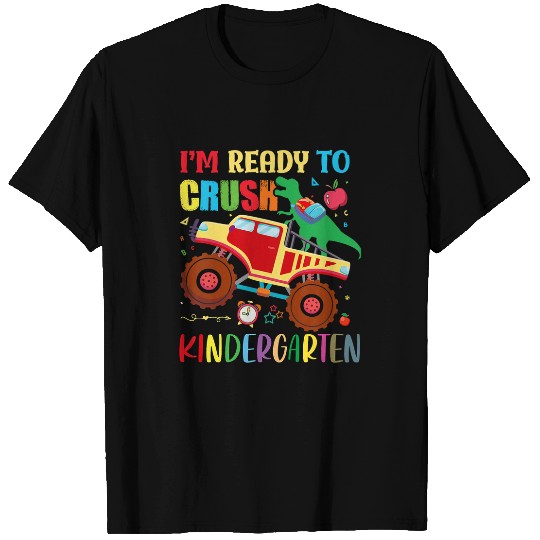 Dinosaur Pet Kids kindergarten Funny T rexs truck Dinosaur Boy Back To School T-Shirts