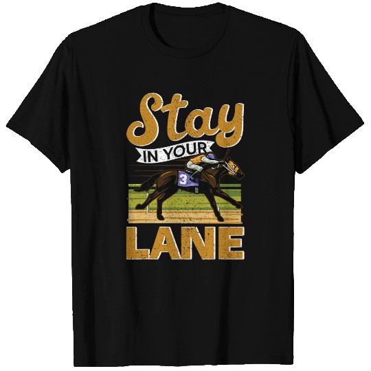 Horse Pet Stay In Your Lane Horseriding Racing Rider 4 T-Shirts