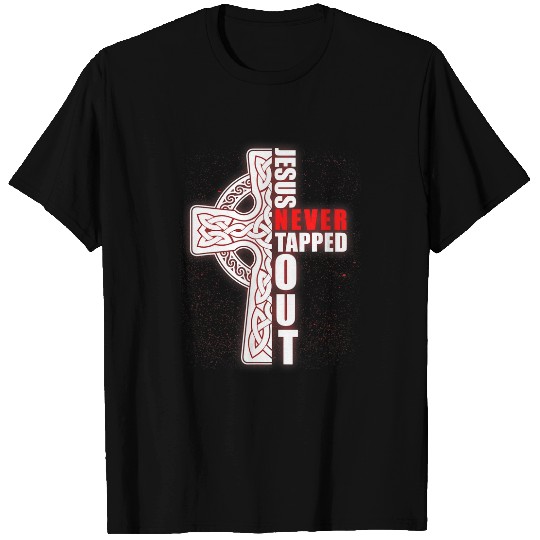 Sport Wrestling Jesus Never Tapped Out Christian Wrestling Faith Faithcross T-Shirts