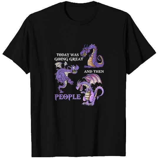 Dinosaur Pet Cartoon Scary Purple Dinosaur Graphic T-Shirts