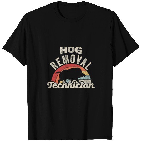 Pig Pet Vintage Retro Hog Removal Technician Pig Boar Hunting 8 6 T-Shirts