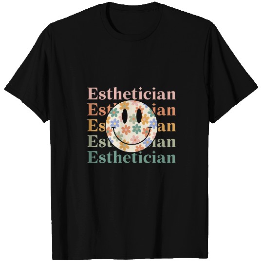 Groovy Esthetician Skin Therapist Makeup Artis Cosmetologist T-Shirts