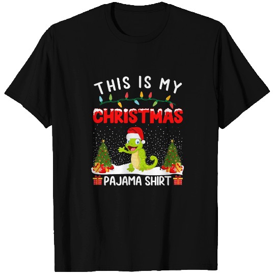 Chameleon Pet xmass Holiday Party This Is My Chameleon Christmas Pajama T-Shirts