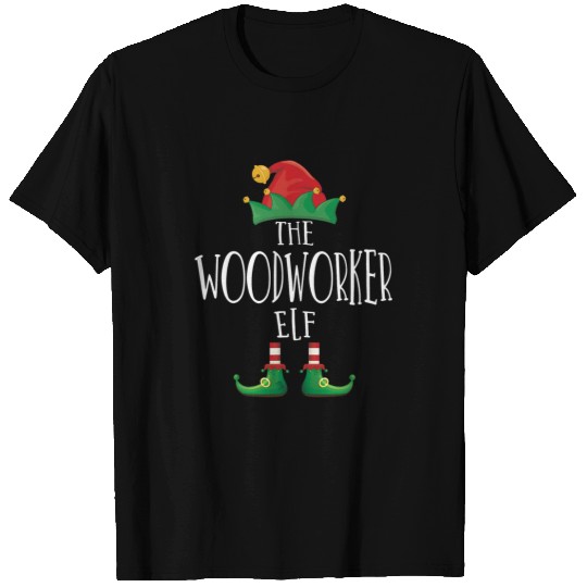 Woodworker Job Elf Family Matching Christmas Pajamas T-Shirts