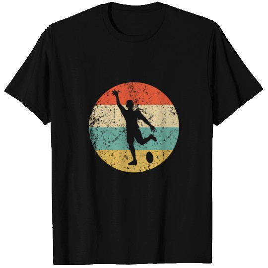 Sport Rugby Player Rugby Kick Silhouette Retro Sports T-Shirts